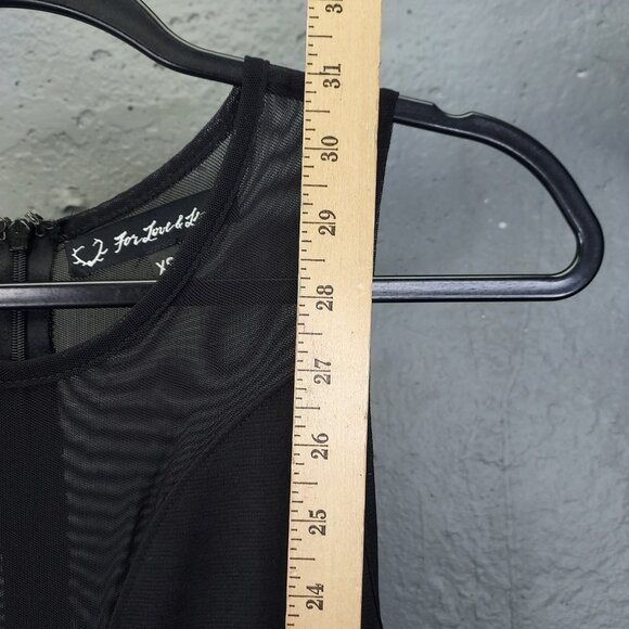 For Love & Lemons Lulu Mesh Skater Dress Women XS Mini Sleeveless Back Zip Black - Picture 10 of 12